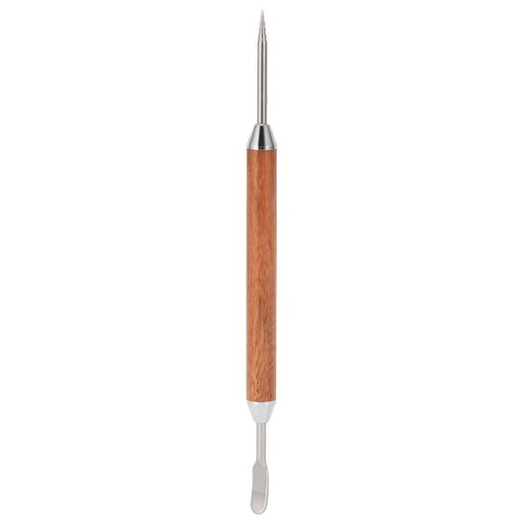 Professional Stainless Steel Coffee Latte Art Pen with Natural Wood Handle and Needle Grip Comfort for Precision DIY Espresso Cup Decorating Design 5.9 Inches / 15 cm