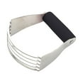 thumbnail image 1 of Professional Stainless Steel Dough Blender - 5-Blade Heavy Duty Pastry Cutter for Baking, Pie Crust, Butter Mixing, Kitchen Gadget, 1 of 4