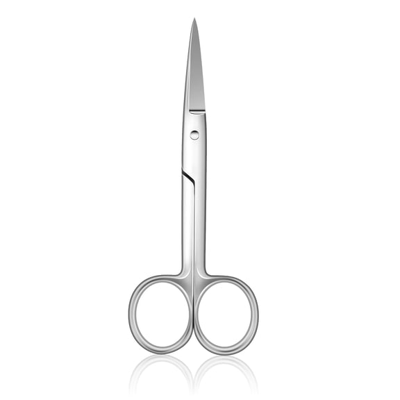 Professional Stainless Steel Grooming Scissors Facial Hair Trimming Tool for Nose, Ear & Eyebrows, Fine Precision Straight Tip Scissors for Safe Personal Care