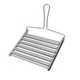 thumbnail image 1 of Professional Stainless Steel Hot Dog Roller Grill Rack Barbecue Sausage Cooker With Hardwood Handle, 1 of 8