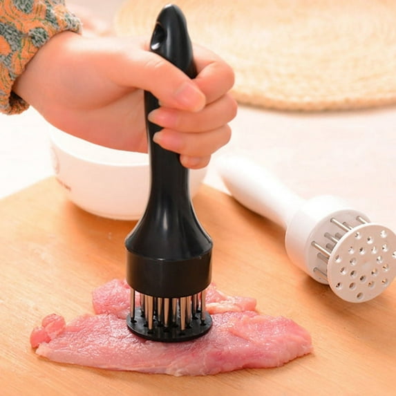 Professional Stainless Steel Meat Tenderizer Tool - Meat Loosening Needle, Pork Skin Piercer & Beef Tendon Fork for Steak, Chicken, Roast (Multi-Purpose)"