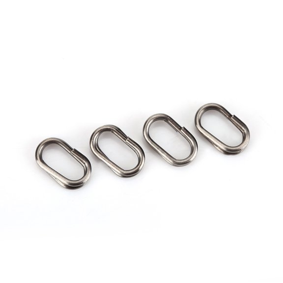 Professional Stainless Steel Oval Split Rings Durable Double Loop Fishing Tackle Connector Heavy Duty Rigging Rings for Saltwater and Freshwater Baits 100-Pack 6x10mm 0.24x0.39 Inches