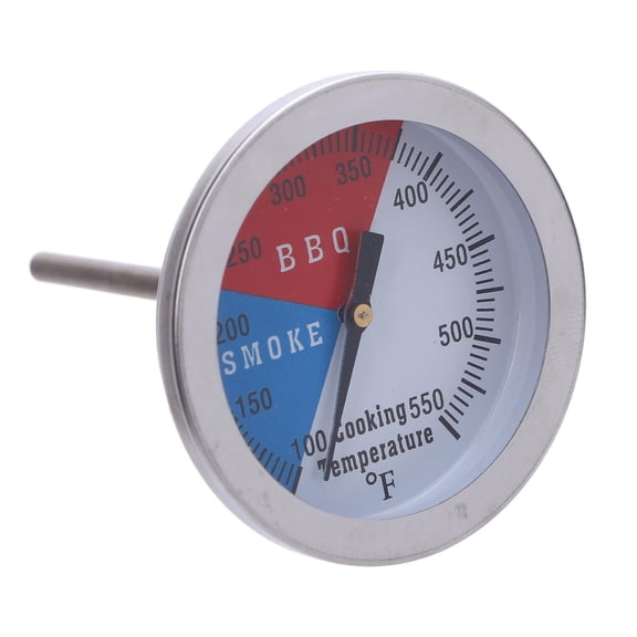 Professional Stainless Steel Oven and Grill Temperature Gauge with Large Analog Dial 100 to 550 Degrees Fahrenheit Dual Display Thermometer for Precision Baking and Outdoor BBQ