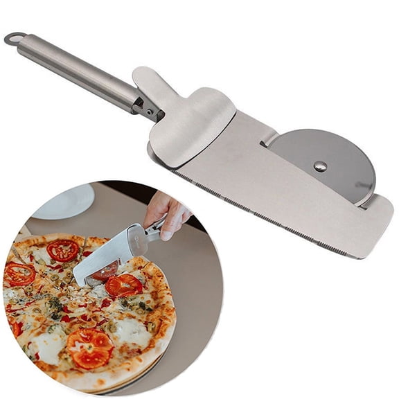 Professional Stainless Steel Pizza Cutter Wheel Slicer Heavy Duty Pastry Lattice Roller Crust Slicer with Ergonomic Safe Grip Handle for Baking, High, Quality, Reliable