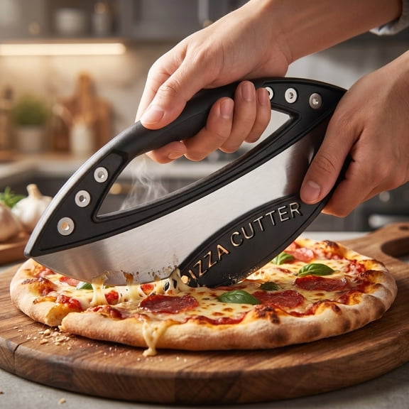 Professional Stainless Steel Pizza Cutter Wheel Slicer Heavy Duty Pastry Lattice Roller Crust Slicer with Ergonomic Safe Grip Handle for Baking, High, Quality, Reliable