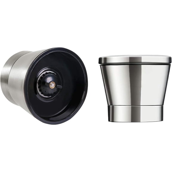 Dompilc Professional Stainless Steel Salt and Pepper Grinder with Adjustable Coarseness with Five Grinding Level (Single Package)