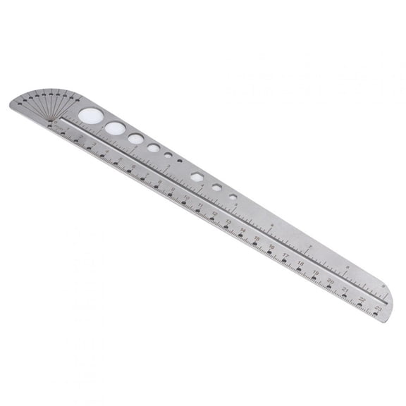Professional Stainless Steel Scale Ruler and Multipurpose Compass Protractor Measuring Tool for Drafting and Geometry, 10.6 Inches / 27 cm