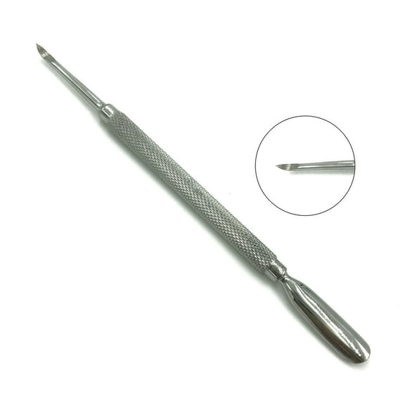 Professional Stainless Steel Spoon Cuticle Pusher Remover Cleaner Nail Care Tool