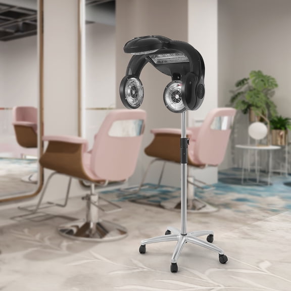 Professional Standing Hair Dryer, 1400W 110V Hair Color Processor with LCD Display Height Adjustable Salon Spa Orbiting Hair Dryer Multifunctional Salon Hair Dryer Hair Hood Dryer for Salon Beauty