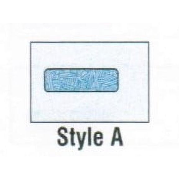 Professional Statement Window Envelopes with Blue Wesco Inside Security Tint, 4-1/2" x 6-1/2" (Style A), White Sulphite 24-lb Paper w Vellum Finish (SFI Certified) - Box of 500 Envelopes