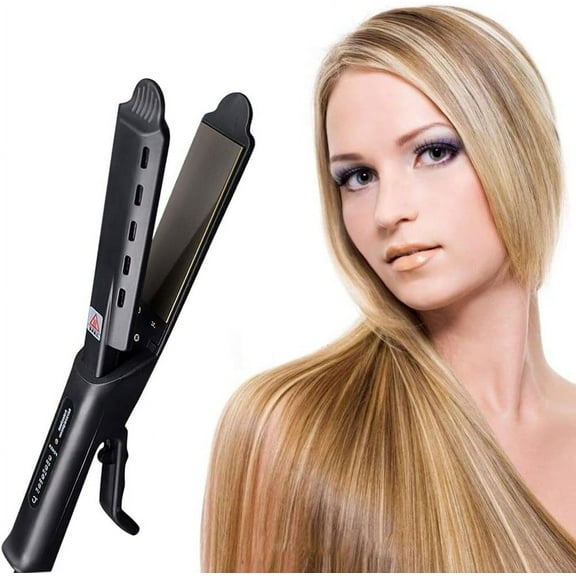 Professional Steam Hair Straightener, Salon-Grade Vapor Flat Iron with Ceramic Tourmaline Plates for Hydrating & Frizz-Free Styling