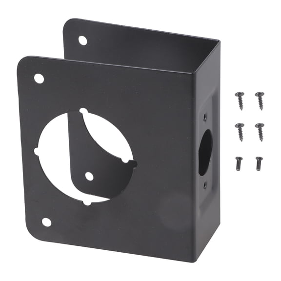 Professional Steel Door Reinforcement Plate Matte Black Enhances Home Security Simple Installation for Wood Metal Doors
