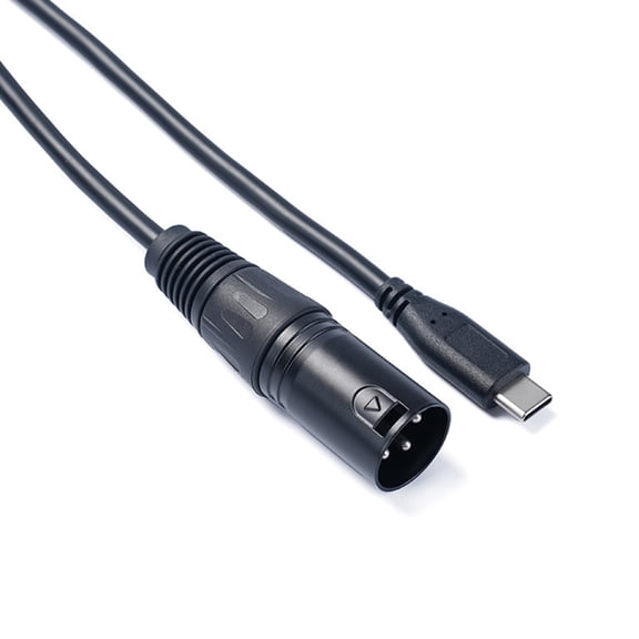 Professional Stereo Microphones Cable, USB Type C Male to 3Pin XLRs Male Female Connectors Cable for Sound Interfaces