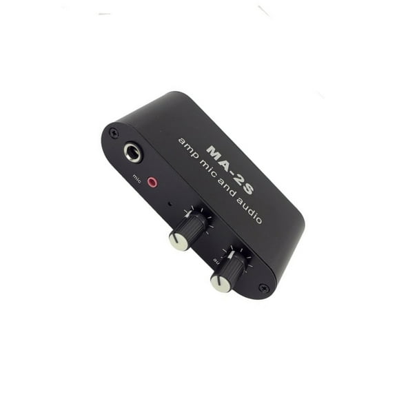 Professional Stereo Preamp MA2S Microphone Pickup Amplifier for Podcasting 3 Port Mixing Headphone Driving Capability
