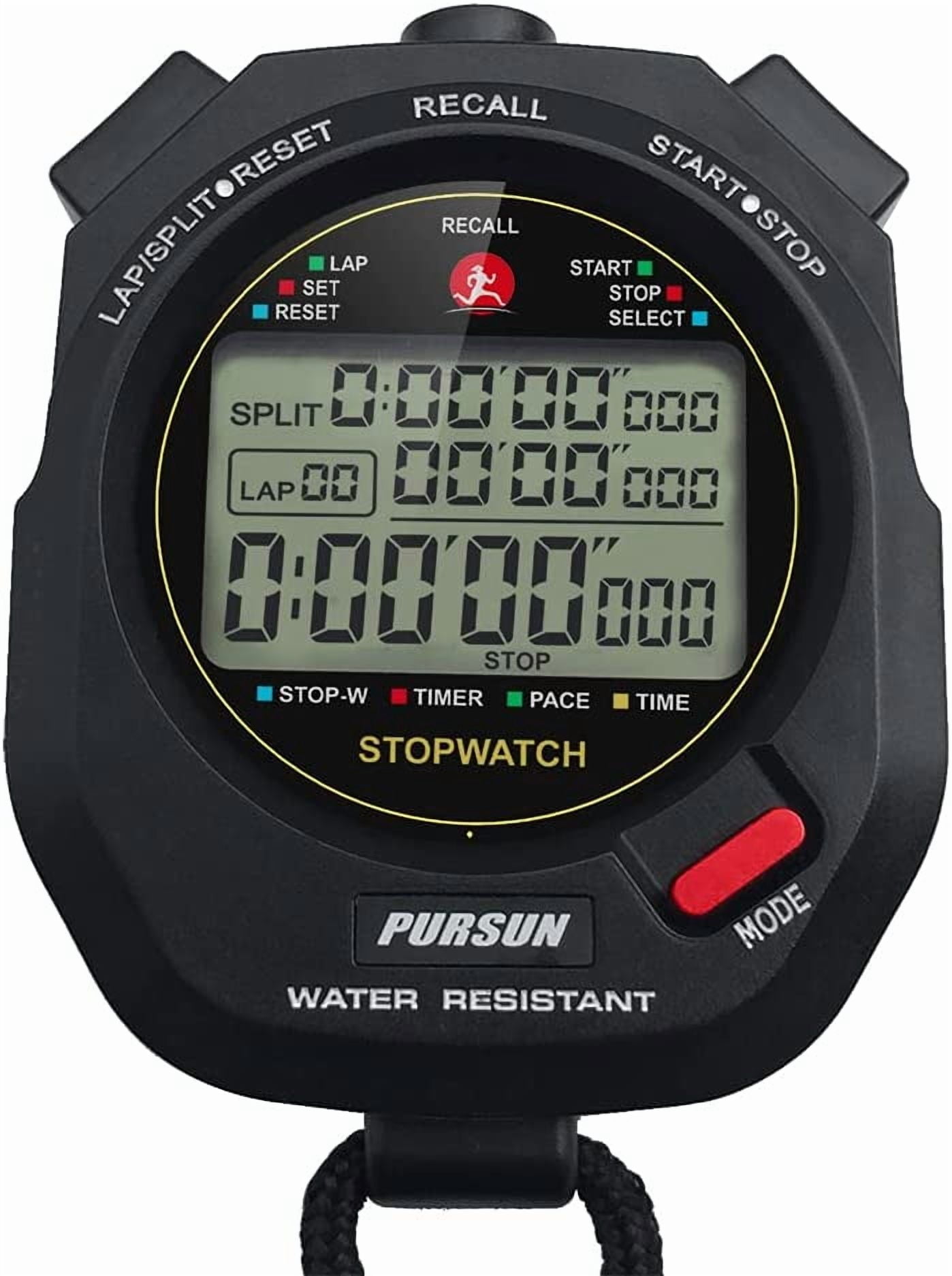 Professional Stopwatch Timer for Sports 100 Lap Stopwatch Digital ...