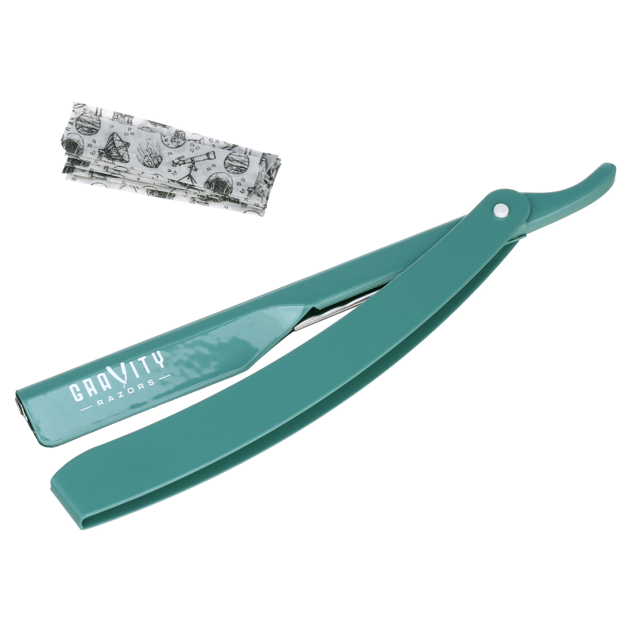 Professional Straight Razor Ultra Exposed Straight Razor Kit with 10 Derby Premium Blades, 2mm