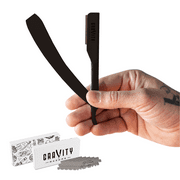 Professional Straight Razor - Ultra Exposed Straight Razor Kit with 10 Gravity Premium Blades, 2mm Exposed The Reaper