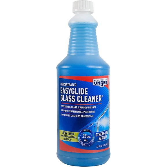 Professional Streak-Free EasyGlide Glass Cleaner Concentrate, 32 oz  Ammonia-Free, Makes 25 Gallons of Solution , Safe for Tinted Windows, LOW-E Glass, Windshields & Mirrors