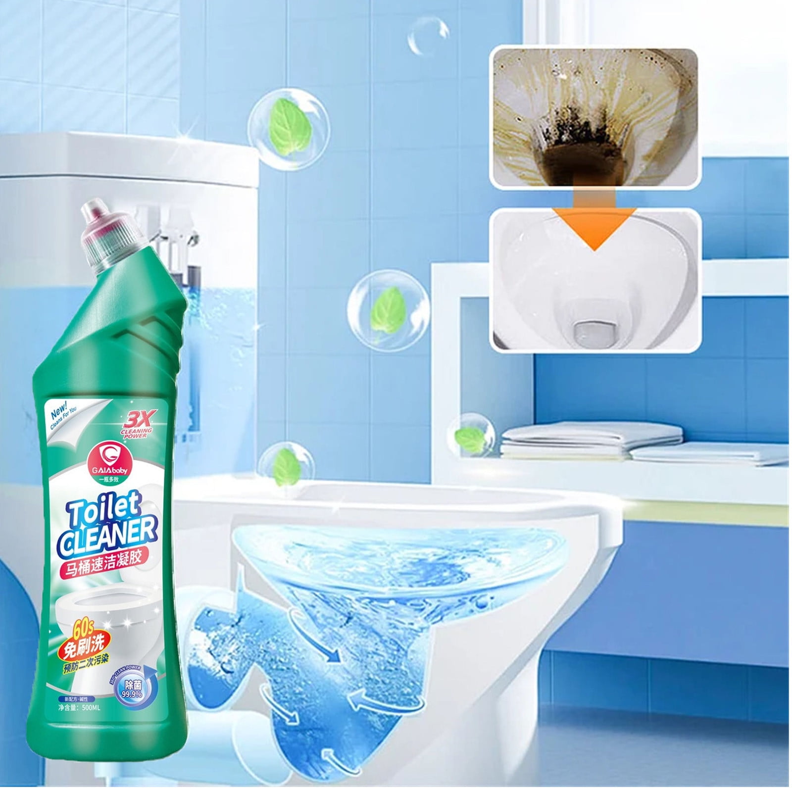 Professional Strength Toilet Bowl Cleaner Gel with NoScrub Formula