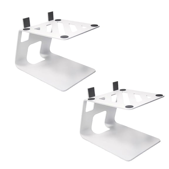 Professional Studio Monitors Stands Heavy Duty Metal Construction Vibration Absorption Speaker Stands with Nonslip Pad White