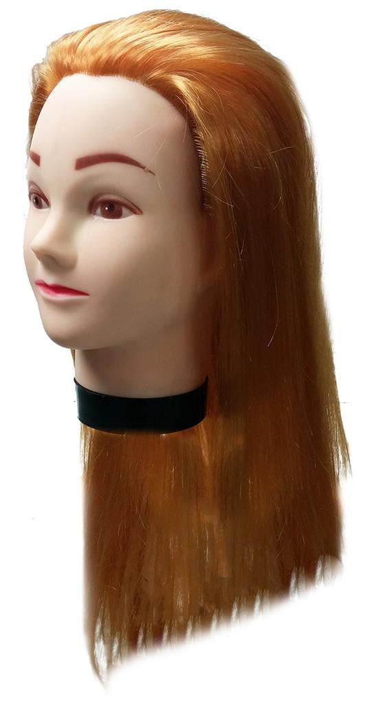 Professional Styling Manikin Head 19" Female Cosmetology Hair Cutting Mannequin Blonde With Clamp