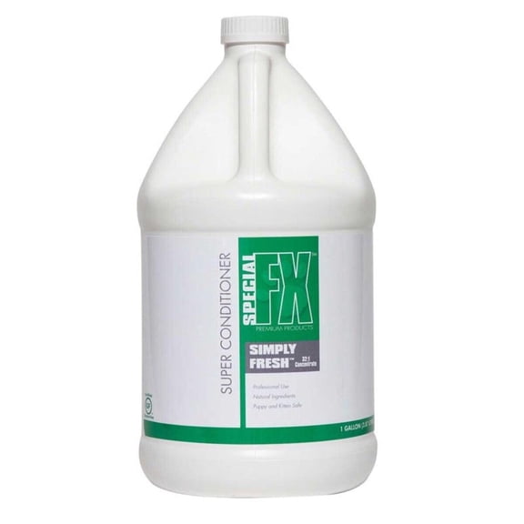 Professional Super Conditioner for Dogs and Cat High Concentrate Grooming Gallon (Green - Simply Fresh)
