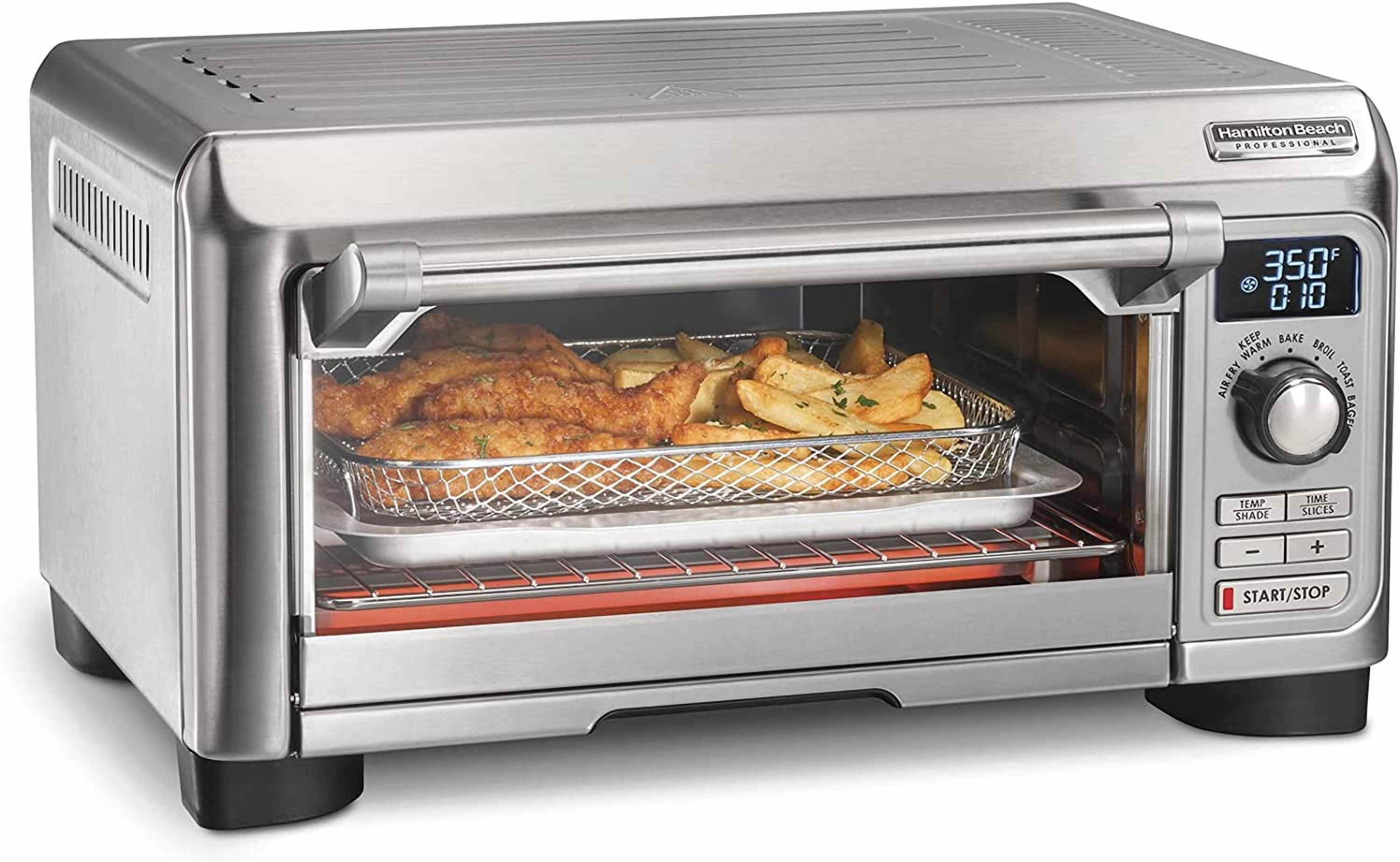 Unbranded Professional Sure-Crisp Digital Air Fryer Toaster Oven Combo with 6-in-1 Functionality, 1500 Watts, 10-inch Pizza / 4 Slice Capacity, Stainless Steel (31241)