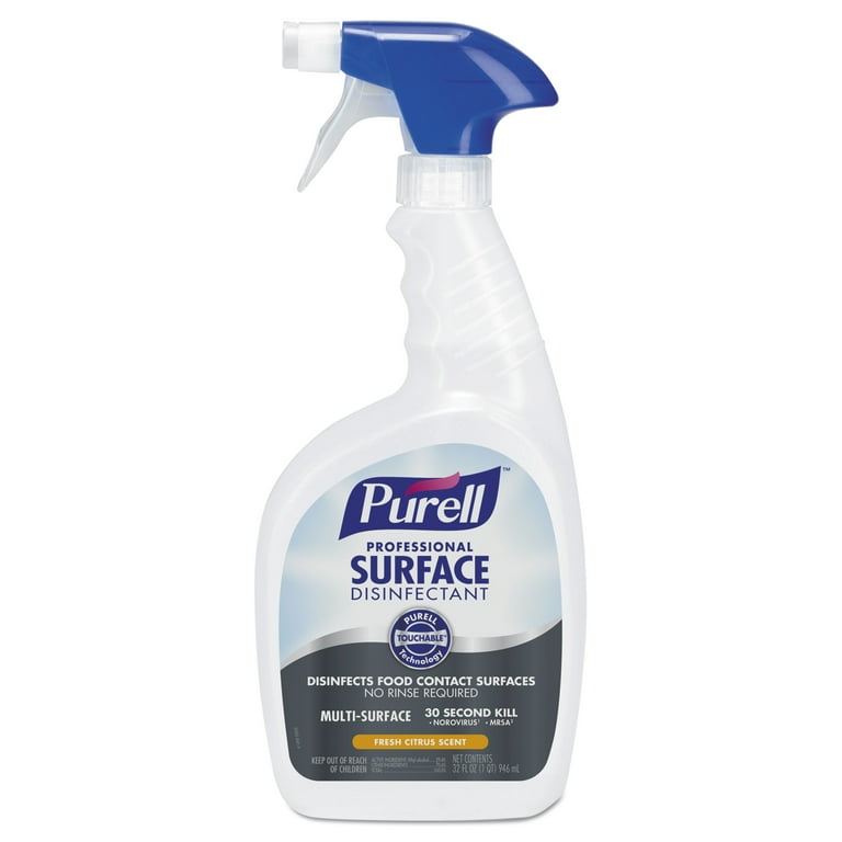 Professional Surface Disinfectant, Fresh Citrus, 32 oz Spray Bottle, 6/Carton