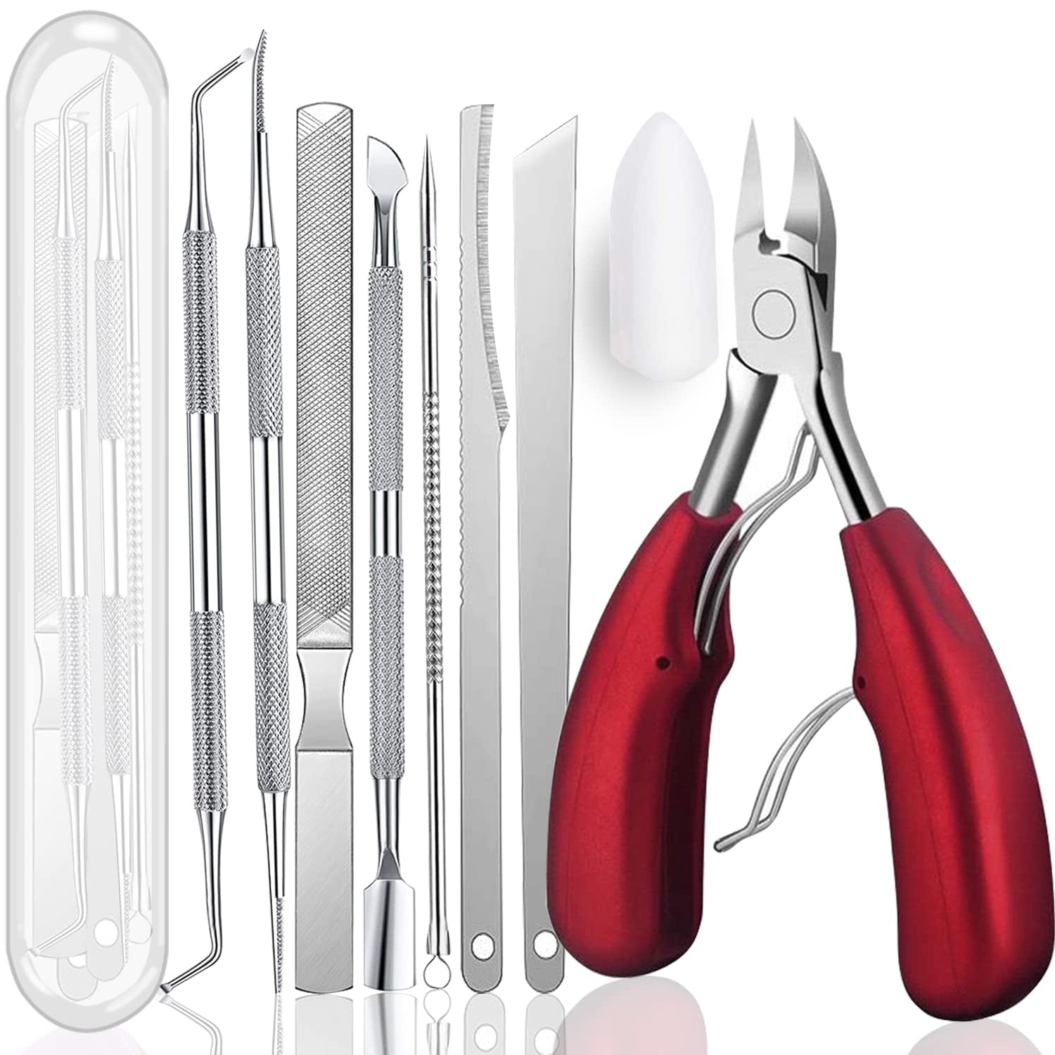Professional Surgical Stainless Steel 6pcs Ingrown Toenail Removal Tool Kit with Toenail File and Lifters Pain Relief Under Nail Cleaner Tools in Natural Color Walmart