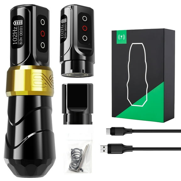 Professional Tättoo Battery Pen – Portable Wireless Tättoo Machine with LCD Display, 2400mAh Battery, Stainless Steel Suspension Structure, and Customized Coreless Motor