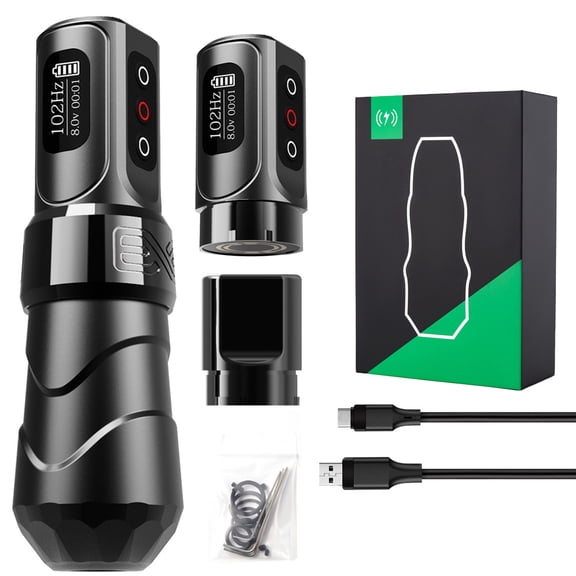 Professional Tättoo Battery Pen – Portable Wireless Tättoo Machine with LCD Display, 2400mAh Battery, Stainless Steel Suspension Structure, and Customized Coreless Motor