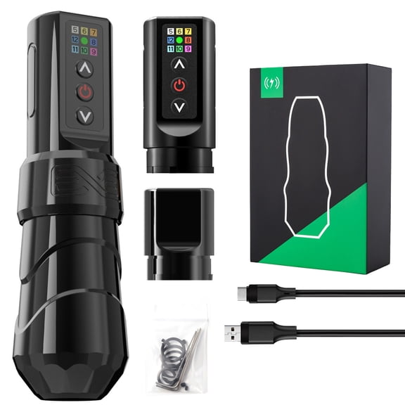 Professional Tättoo Battery Pen – Portable Wireless Tättoo Machine with LCD Display, 2400mAh Battery, Stainless Steel Suspension Structure, and Customized Coreless Motor