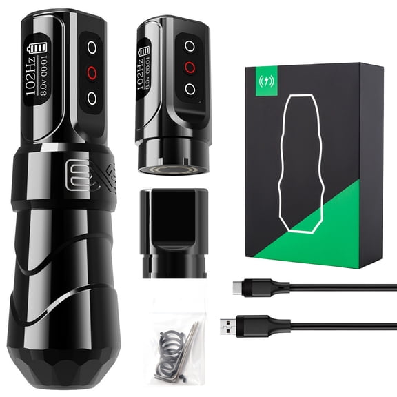 Professional Tättoo Battery Pen – Portable Wireless Tättoo Machine with LCD Display, 2400mAh Battery, Stainless Steel Suspension Structure, and Customized Coreless Motor