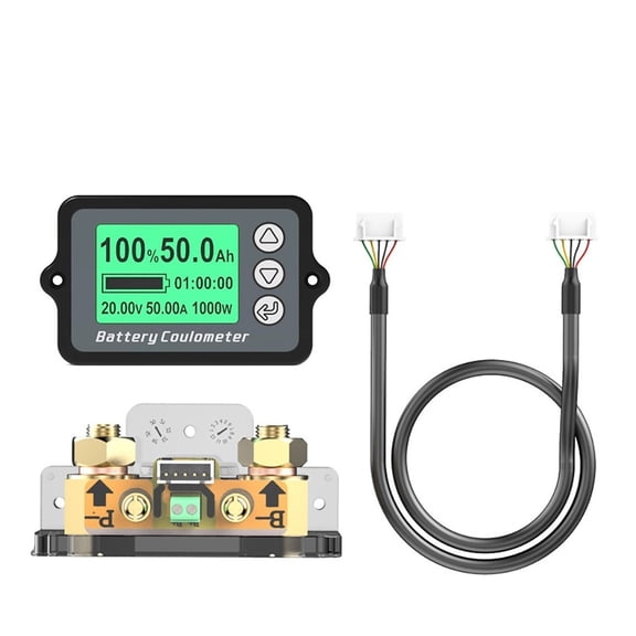Professional TK15 Battery Monitor, Digital Capacity Indicator with External Shunt