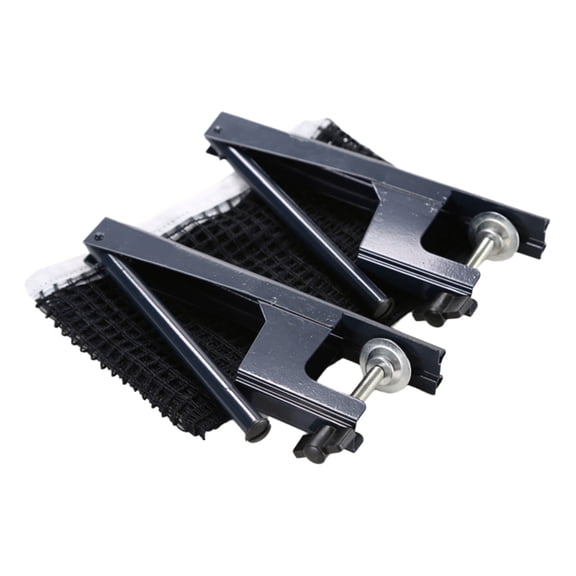 Professional Table Tennis Net and Post Set Pingpong Meshes Net Clip with High Strength Grip Holder Adjustable Screw Clam