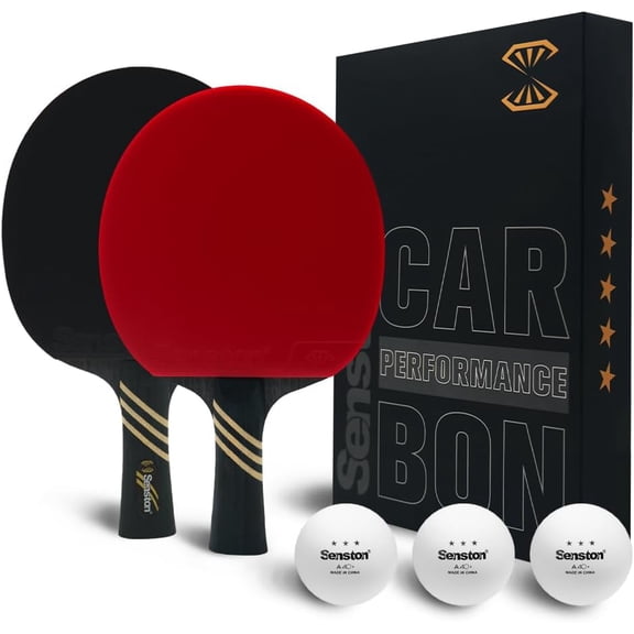 Professional Table Tennis Paddle with Carbon Technology, Ping Pong Paddle Set for Advanced Player, Superior Control Ping Pong Rackets for Competition