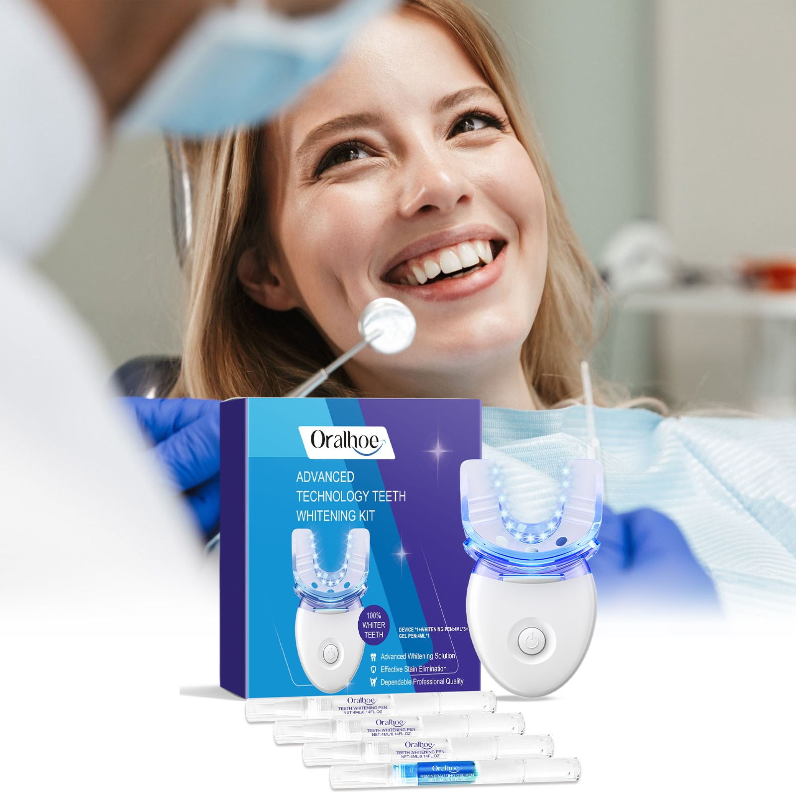 Teeth Whitening Kit The 2025 Latest Smart Teeth Teeth Whitening Kit 2025 Latest Smart Teeth Whitening Gel LED Light System Teeth Set Fast Stain Removal Portable Household Teeth Instant Aaee33d6 20a3 4c90 Abf7