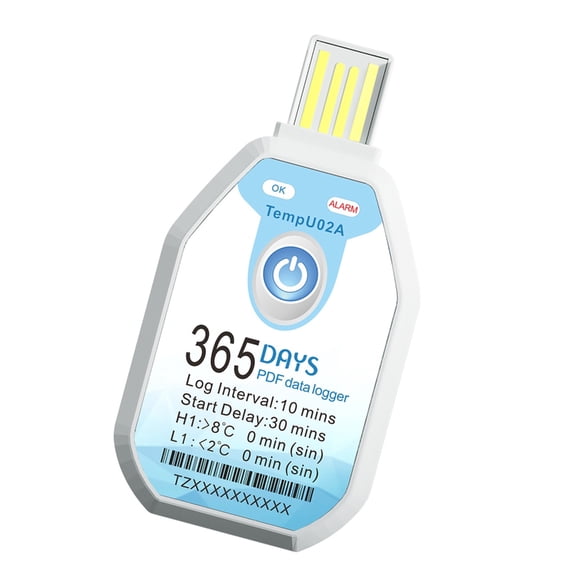 Professional Temperature Data Logger 68000 Points 365Days Thermometers Logger For Temperature Tracking