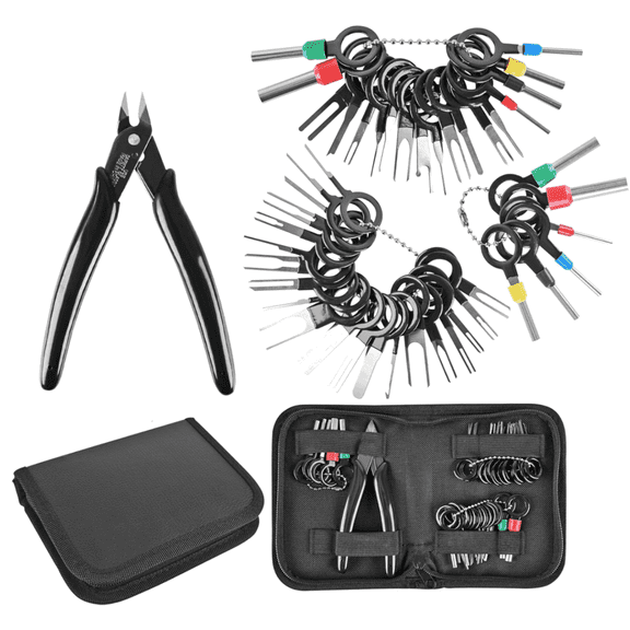 Professional Terminal Removal Tool Kit, 45-Pack Depinning Tool Set with Extractors for Automotive and Small Engine Electrical Connectors