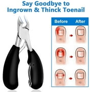 Professional Thick & Ingrown Toe Nail Clippers for Men & Seniors, Pedicure Clippers Toenail Cutters, Super Sharp Curved Blade Grooming Tool