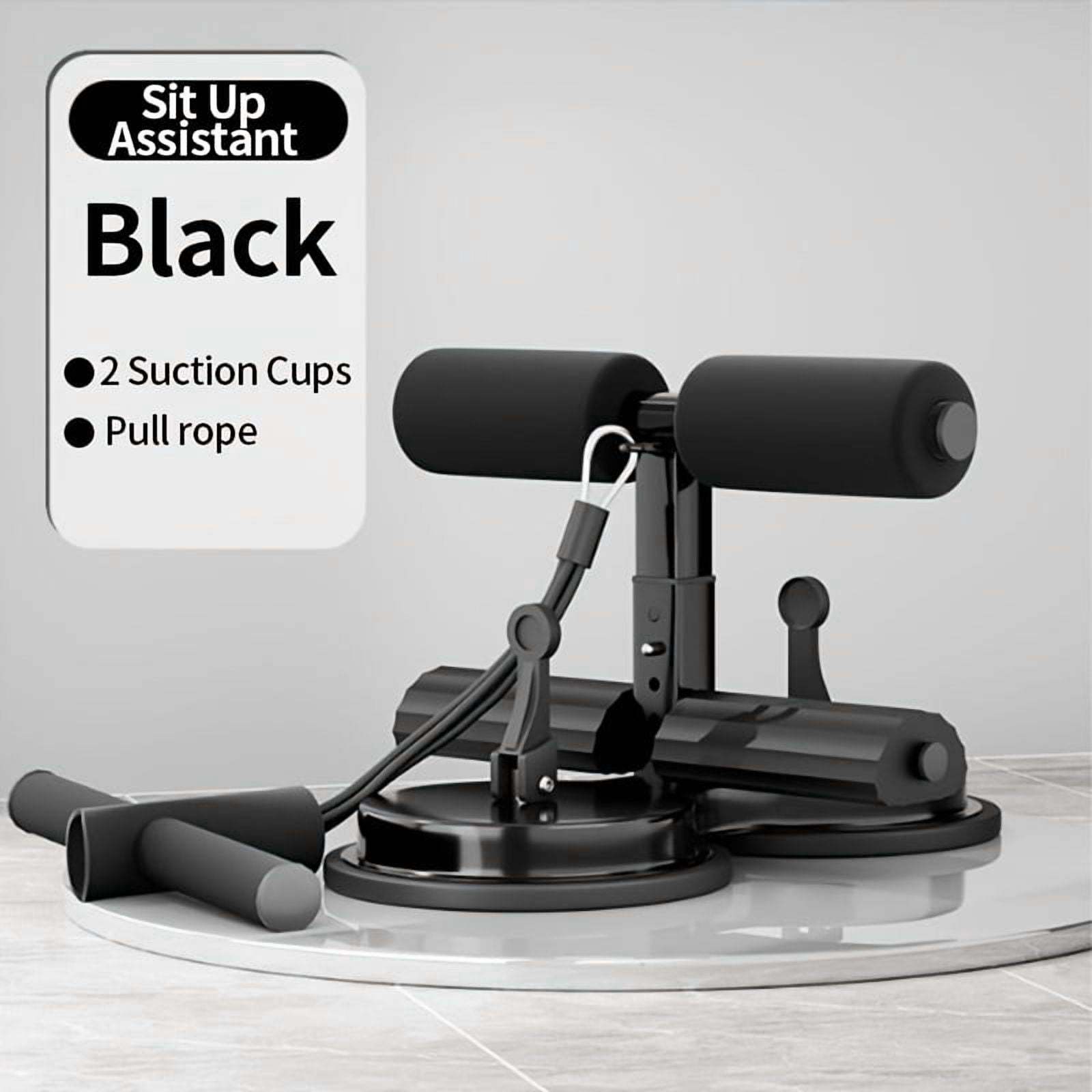 Professional Tibial Trainer Sit Up Bar Floor Version Portable Fitness Equipment Strong Suction Cups Adjustable Foot Fixer Massage Roller Home Exercise