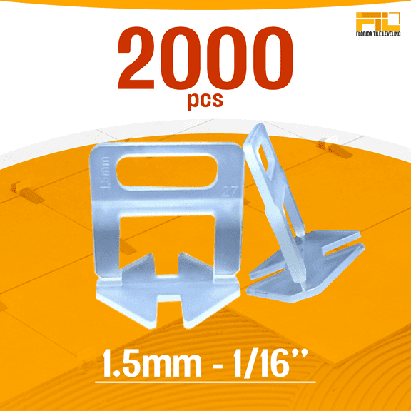 Professional Tile Leveling System - 1.5mm / 1/16 inch Size - Perfect for Precise Tile Installation