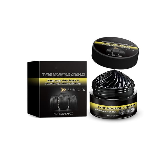 Professional Tire Coating Paste for High Gloss Shine, Robust Tire Nourish Cream for UV Protection & Anti-Aging, Resilient Water-Repellent Tire Dressing for Cars & Motorcycles