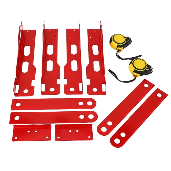 Professional Toe Alignment Tool with 2 Tape Measures Wheel Angle Alignment Plates for Automotive Truck SUV Red Precision Mechanic Tool Set Heavy Duty 12.6 inches