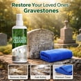 thumbnail image 1 of Professional Tombstone Stain Remover Spray, Powerful Granite & Stone Cleaner, Gentle Non-Abrasive Restoring Cleaner for Memorial Stone Marble Concrete, 1 of 5