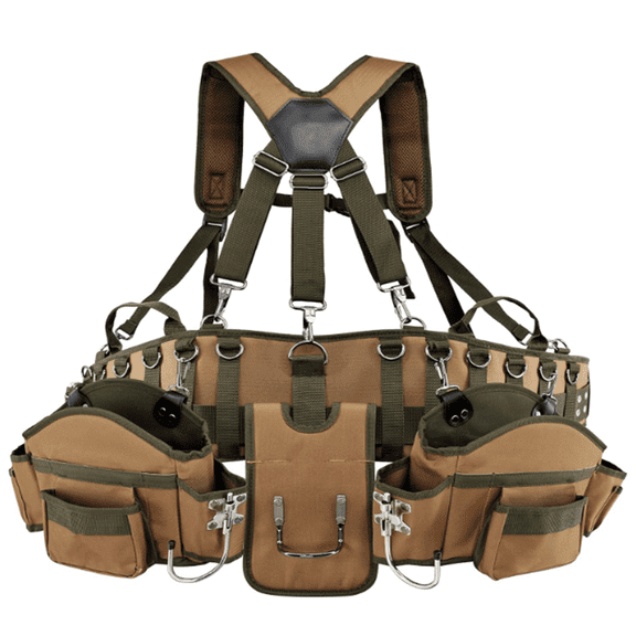 Professional Tool Belt - Tan & Green (Comfort Rig Tan & Green)