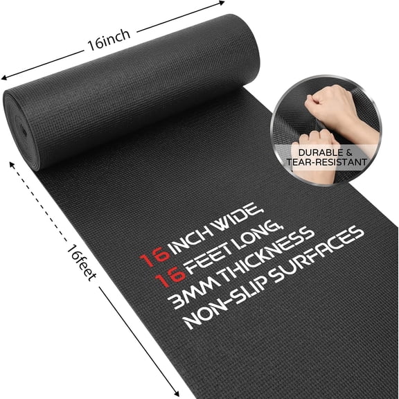 Professional Tool Box Liner 16 x 16 ft, Heavy Duty Tool Box Foam 3mm Thick to Protect Tools and Box, Grid-Line Non Slip Toolbox Drawer Liners Shelf Mat for Workbench, Cabinet, Shelves, Garage (Black
