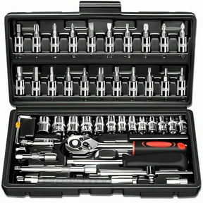 Eastvolt Mechanical Tool Kit with Drive Socket Set 46 Pieces ...