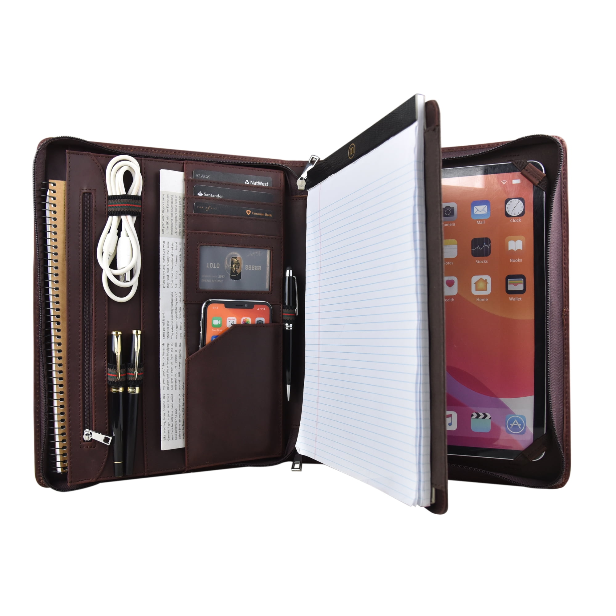 Professional Top Grain Leather - Professional Top Grain Leather Portfolio Tablet Case Business Organizer Resume Folders IPad Pro 12 9inch 2015 2017 2018 2021 Carrying Case Folio F5f16d59 D59c 46fb 8a0f 9ec2f1923e04.7e038be510b9295ccad680c48374fe19 