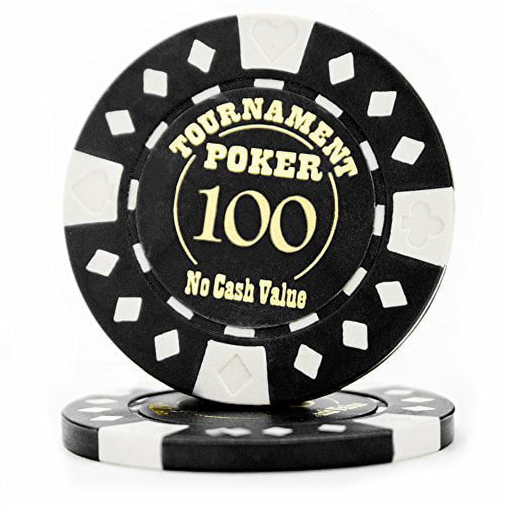 Professional Tournament Hot Stamp 12.5g Poker Chips, 100, 25pack